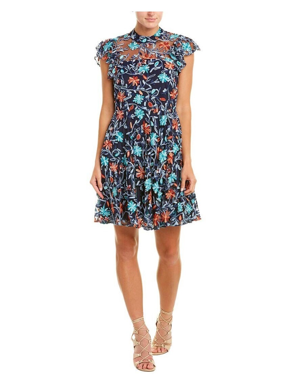 ZAC Zac Posen Women's Carola Dress, Sumac Multi, size 4